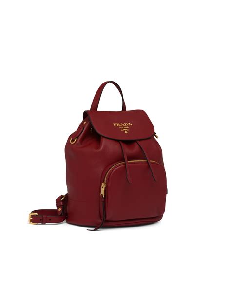 sac rouge prada|prada leather backpack.